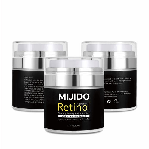 MIJIDO 2.5% Hyaluronic Acid Moisturizing Cream Anti-Aging Wrinkle Vitamin E Collagen Moisturizing Smoothing Whitening