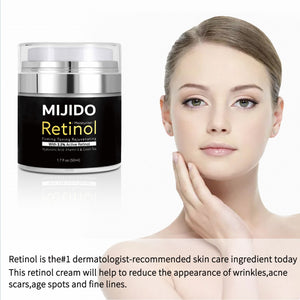 MIJIDO 2.5% Hyaluronic Acid Moisturizing Cream Anti-Aging Wrinkle Vitamin E Collagen Moisturizing Smoothing Whitening